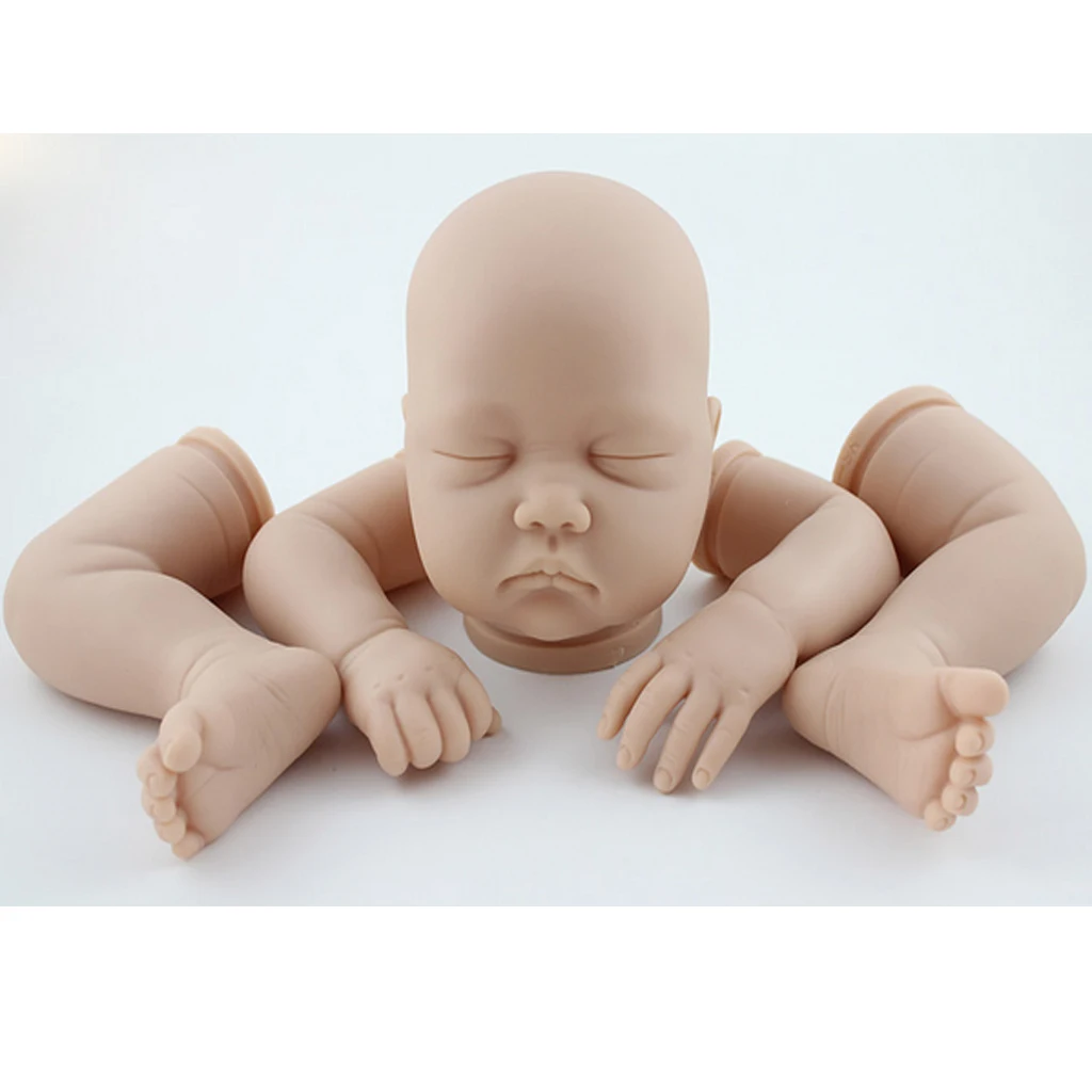 Handmade DIY 20inch Reborn Kits Silicone Head Full Limb Mold Awake Baby Doll Unpainted Mold Making Different Appearance #1