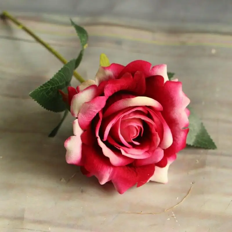 10 шт. букет розы Искусственные цветы букет роз из шелка цветы с листьями Свадебные украшения для дома Искусственный Пион розы цветок