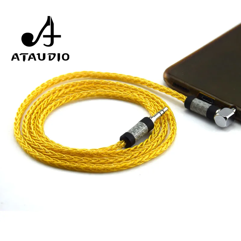 ATAUDIO Hifi 3 5 мм Золотой кабель высокого качества разъем папа Aux кабель|Кабели VGA| |