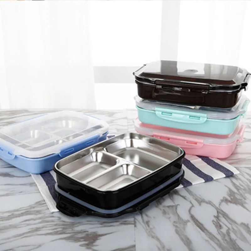

Stainless steel lunch box for kids heated insulated japanese style bento box for women thermo food container organizer meal prep