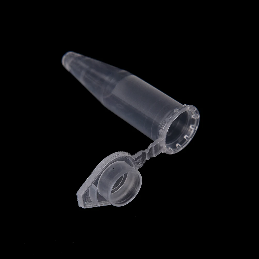 50Pcs 1.5ml Round Bottom Centrifuge Tubes with Caps Sample Storage Container Transparent Test Tubing VialLab Supplies