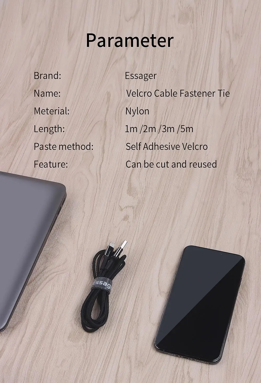 Essager Cable Organizer Wire Winder Clip Earphone Mouse Holder Cord