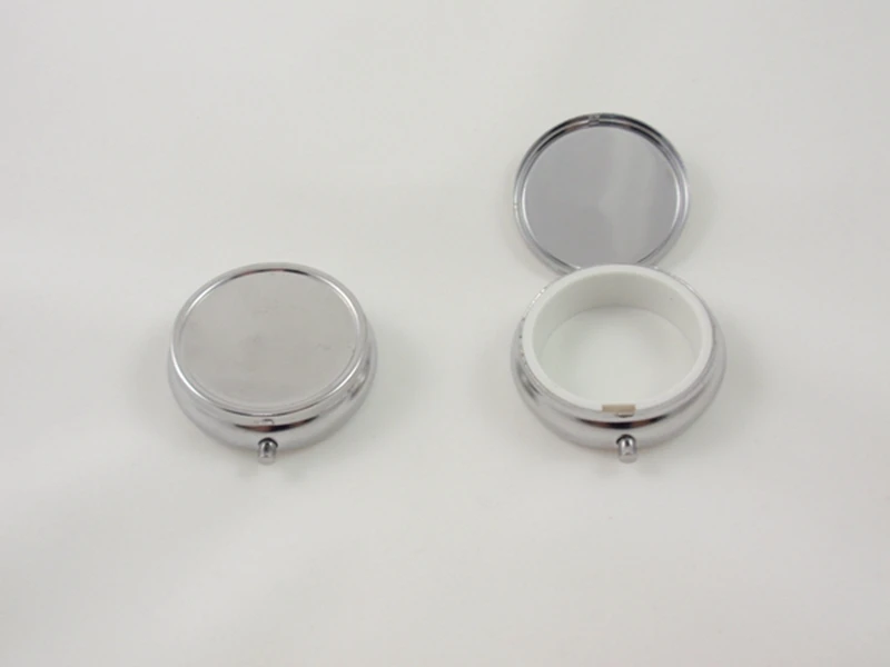 Free Shipping+Wholesale Metal Pill boxes DIY Medicine Organizer container silver color 1 ...