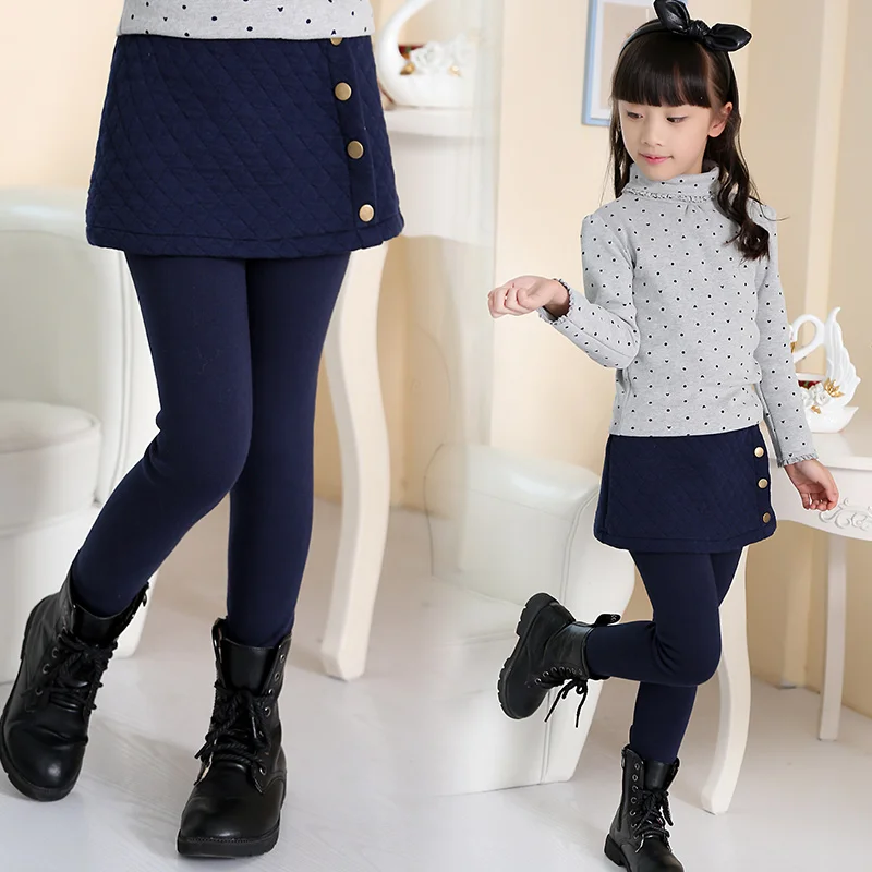 

Baby Leggings For Girls Pants 2019 Toddler Girls Winter Plus Velvet Leggings Children Trousers Cotton Kids Skirts Leggings 10 12