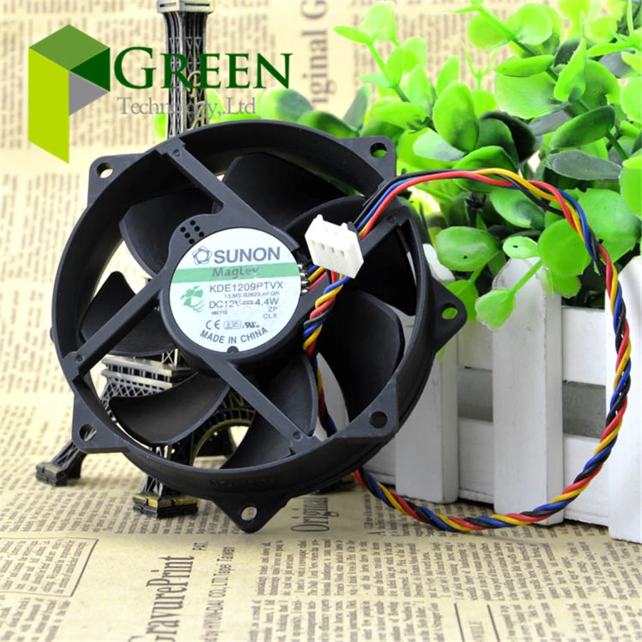 

5PCS The original SUNON KDE1209PTVX 9025 9225 90MM 90*90*25mm 92*92*25 MM Circular fan For CPU Cooling fan 12V 0.37A with 4pin