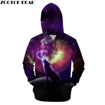 

Cold 3D Hoodies Men Sweatshirt Wolf Hoody Zip Tracksuit Zipper Coat Streetwear Pullover Autumn Clothing Drop Ship ZOOTOP BEAR