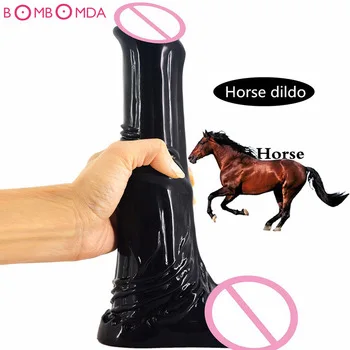 Realistic Silicone horse penis big dildo G Spot anal plug sex toys animals Big penis dildo Butt Masturbator vagina massage O3