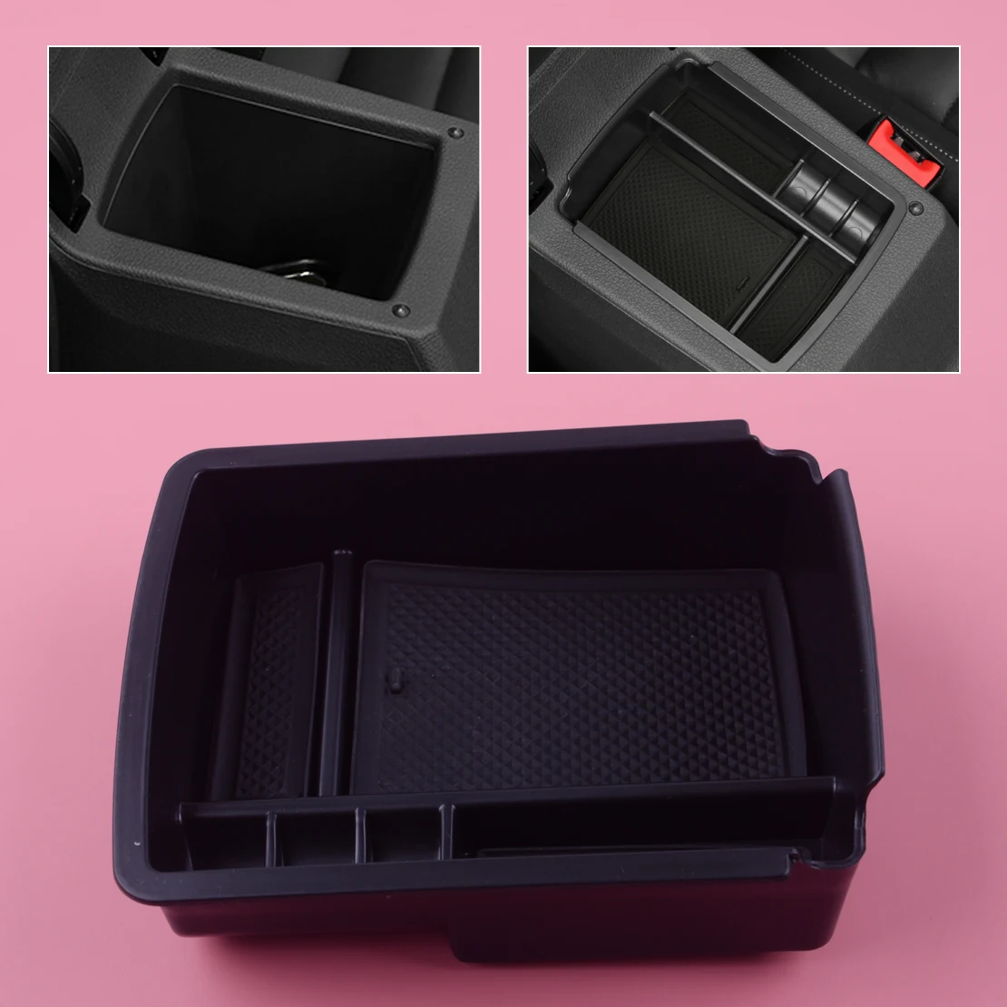 DWCX Car Interior Center Console Armrest Storage Box Bin Tray Holder
