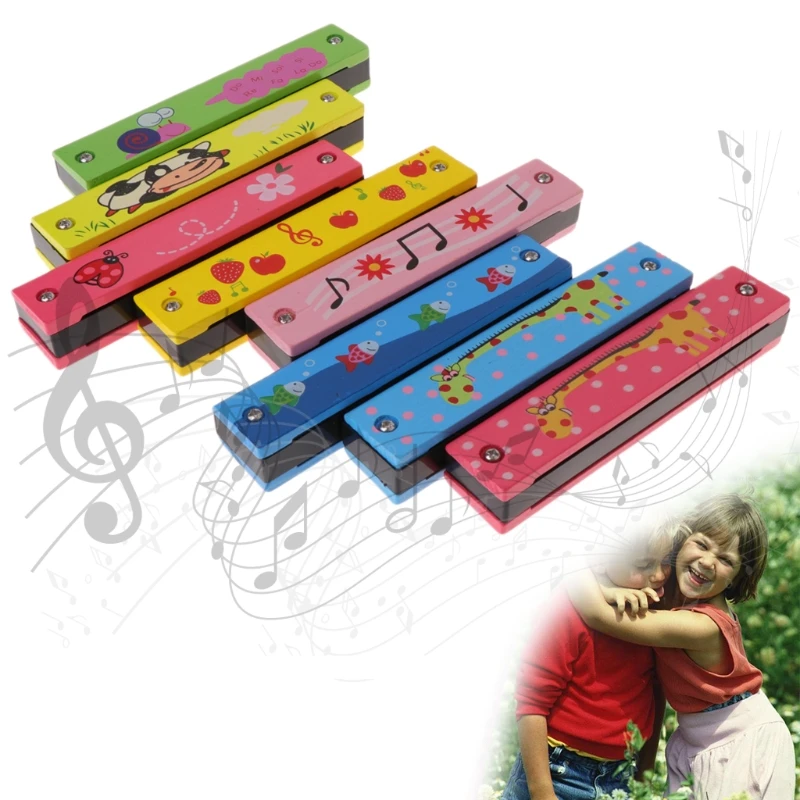 

16 Holes Cute Harmonica Kids Wind Instrument Beginner Musical Educational Toy
