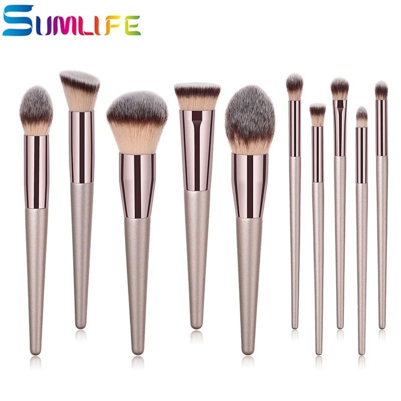 

Gold Brushes For Makeup Mini Powder Foundation Brush Eyeshadow Eyebrow Concealer Makeup Brush Set Professional Cosmetics Tool