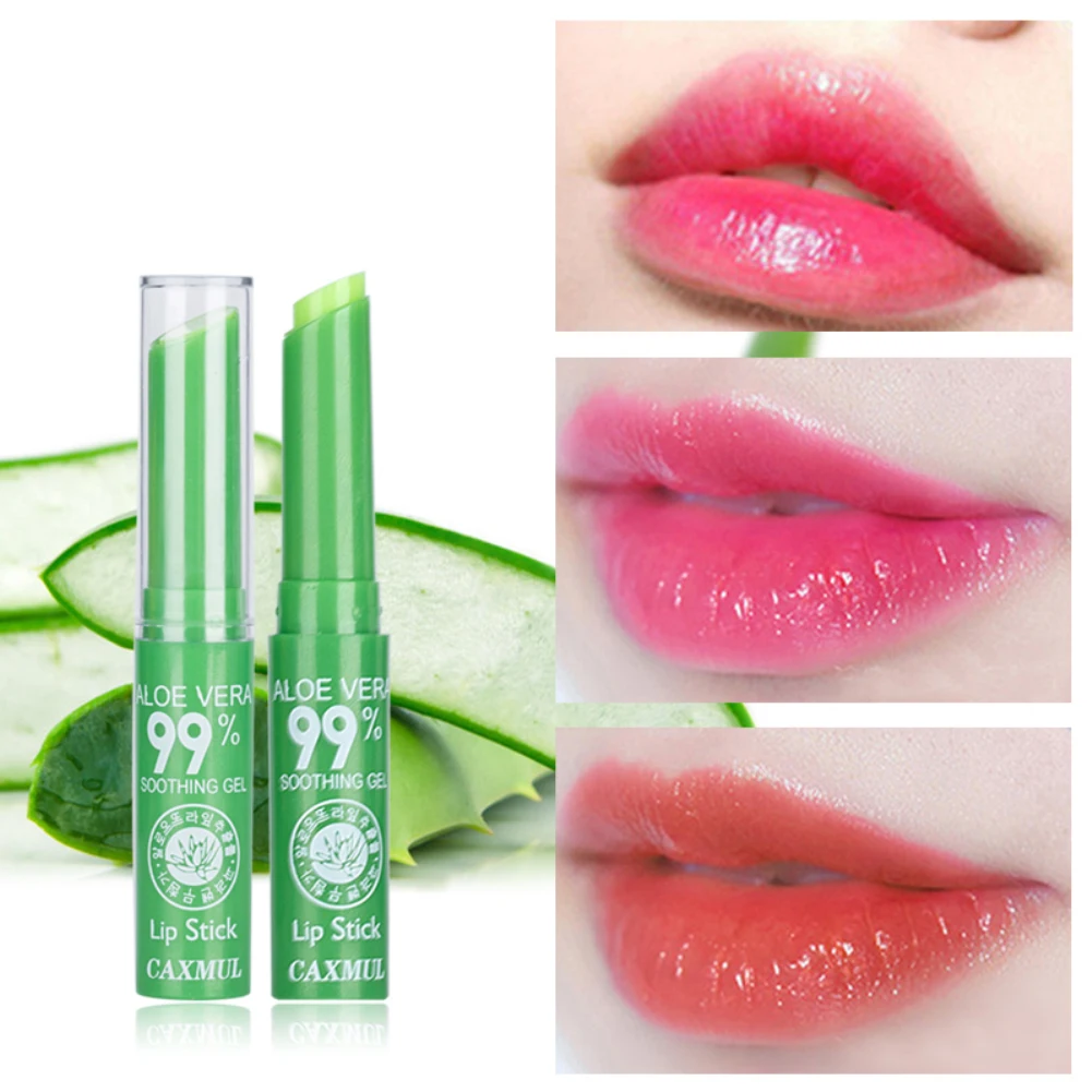 

10Pcs/pack Aloe Vera Moisturizing Temperature Change Color Lipstick Lipstick Lasting Non-stick Cup Makeup TSLM2