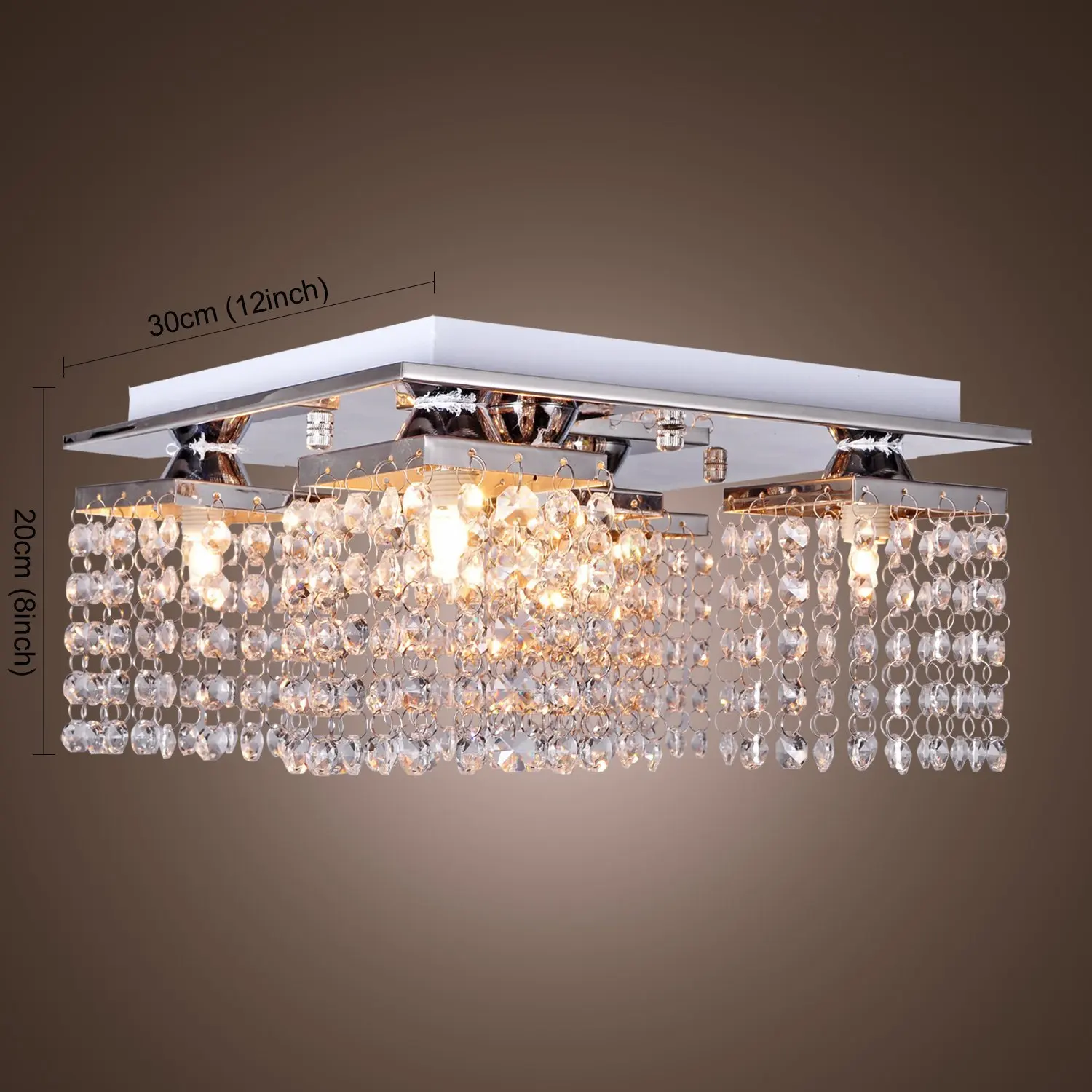 Modern Fashion Crystal ceiling lamp with 5 lights LED stainless ... Modern Fashion Crystal ceiling lamp with 5 lights LED stainless ...