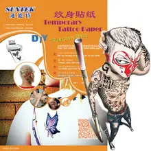 600 компл./упак.) временные татуировки пустой водной горкой этикета трансферная Бумага с лазерный принтер для печати ногтей Тело Книги по искусству Стикеры