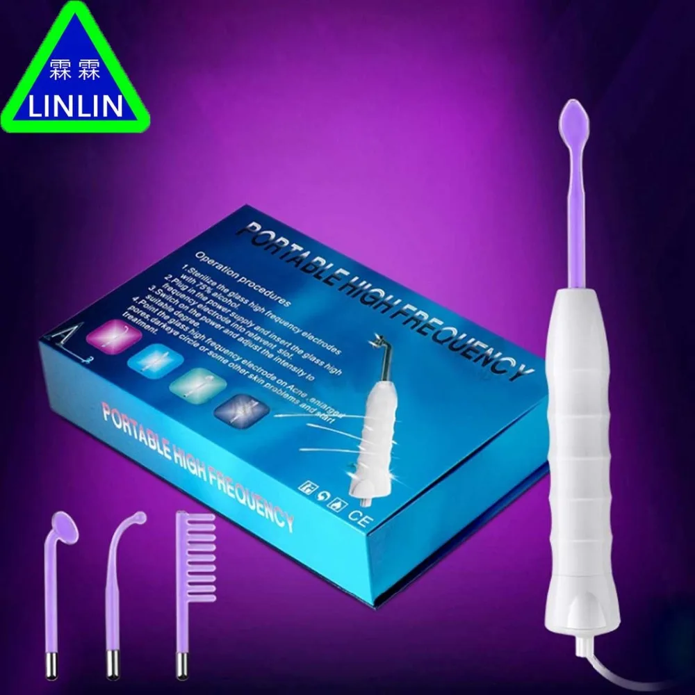 

LINLIN Ozone high frequency electrotherapy apparatus Beauty Facial Skin Care Spa Salon acne Household purple electrotherapy rod