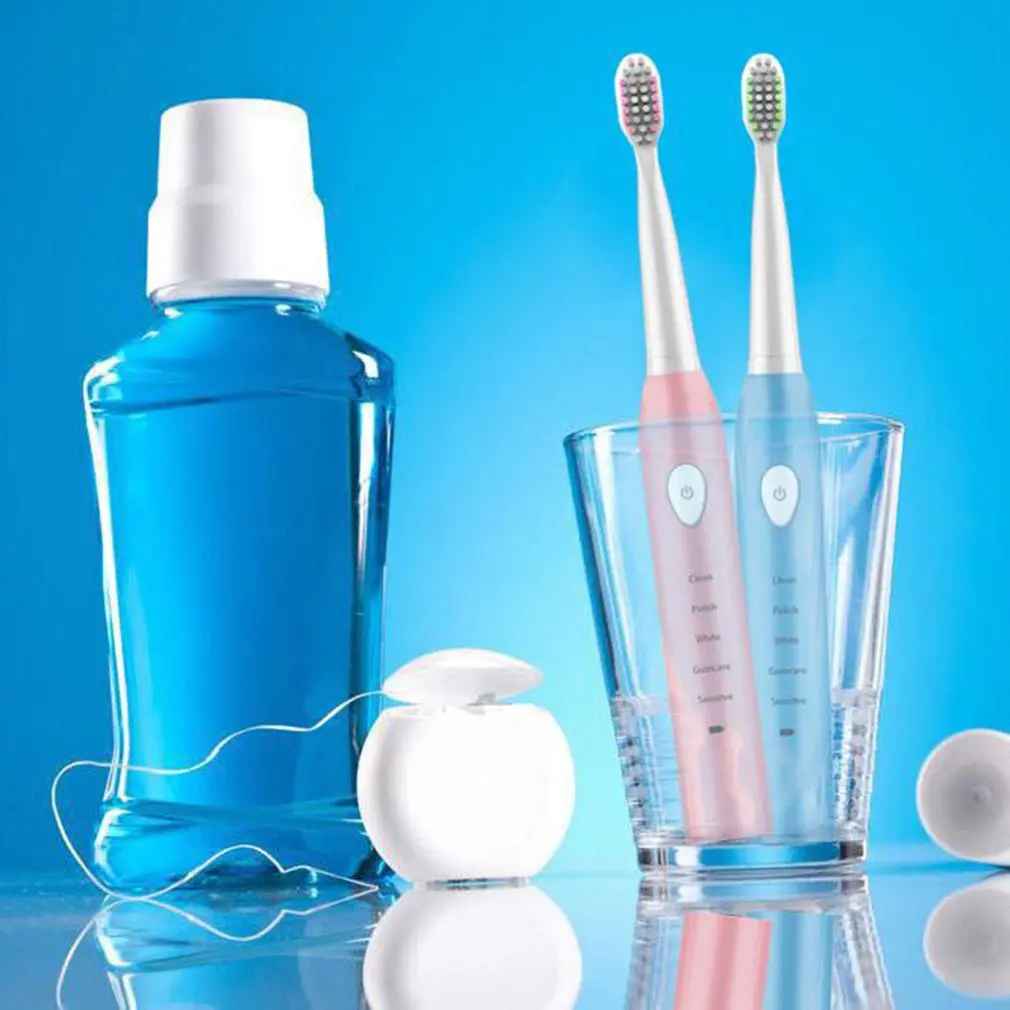 

Wireless Rechargeable Deep Clean 3 Brush Heads 5 Brushing Modes Electric Toothbrush DROPSHIPPING