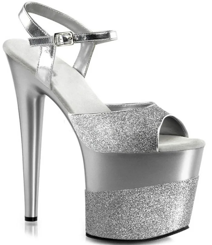

Frosted platform sexy dance shoes, 20 cm high heel sandals, nightclub women's pole dance shoes