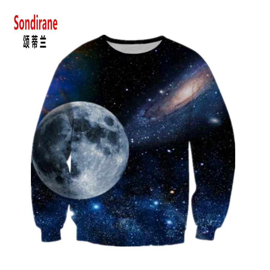 Sondirane Newest Men Women 3D Print Graphics Galaxy Space Sweatshirts Design O Neck Long Sleeve Pullovers