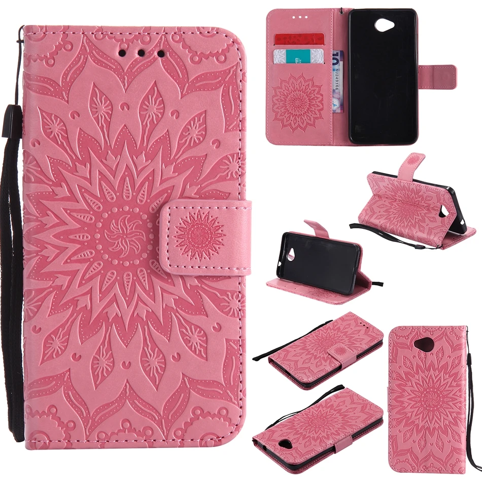 Luxury Leather Emboss Circular flower Phone Bag for Nokia Lumia 640 Case Flip Stand Wallet for Microsoft Lumia 635 550 650 Coque (5)