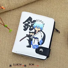 Gintama Саката Gintoki Косплэй Для мужчин PU Женские Кошельки Фирменная Новинка Роскошные Короткие мультфильм кошелек Кошельки мужской carteira billeteras