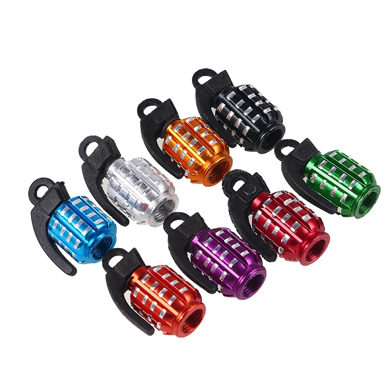 10PCS Aluminum Grenade Bomb Style Auto Car Truck Wheel Tire Valve Caps