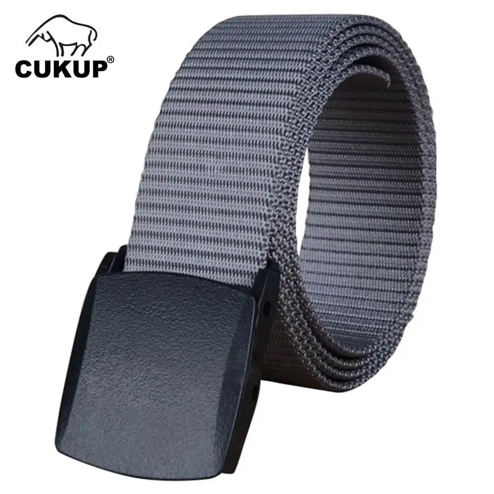 CUKUP Unisex Design High Quality Nylon Belts Plastic Automatic Buckle Female Fashion Waistbands Casual Accessories Belt CBCK029 cukup fashion design new nylon jacquard dragon printed canvas belt jeans accessories plastic buckle casual belts for men cbck230