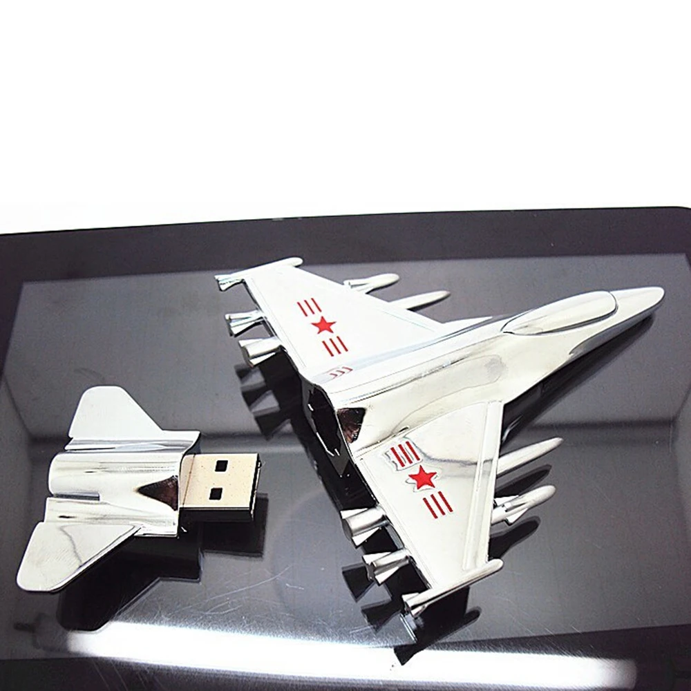 Metal USB Flash Drive Plane Airplane Model Pendrive 8GB 16GB 32GB 64GB 128GB 256G USB2.0 Memory Stick Handsome Fighter Pen Drive - Image 5