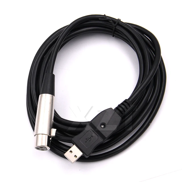 High Quality 3M 9FT USB MIC Link Cable USB Male to 3 Pin XLR Female