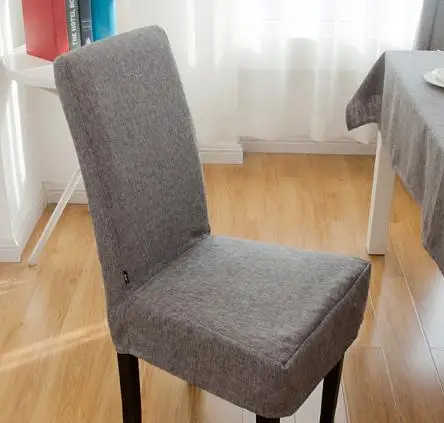 Заказное качественное цельное покрытие для обеденного стула, серое покрытие для стула, утолщенное жидкое белье - Цвет: dark grey