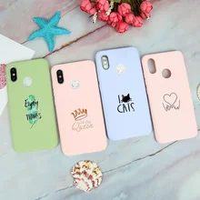 For Xiaomi Redmi Note 5 Case Redmi 6A 7 A Note 8T Pro Case Xiomi Mi 8 A2 Lite Back Cover Redmi 5A 5 Plus Funda Silicon Cute Matt