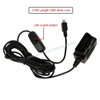 24 часа мониторинга парковки DVR камера длина кабеля 3,5 м OBD Buck линия для DVR рекордер 5V3A