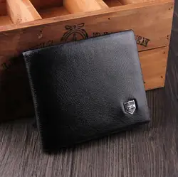 

New arrival Fashion Brand Solid Short male leather purse men wallets Free shipping