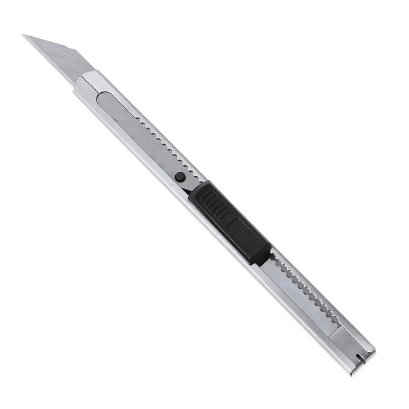 

Mini Utility Knife Slim Snap Off Blade Stainless Steel Retractable Cutter Razor