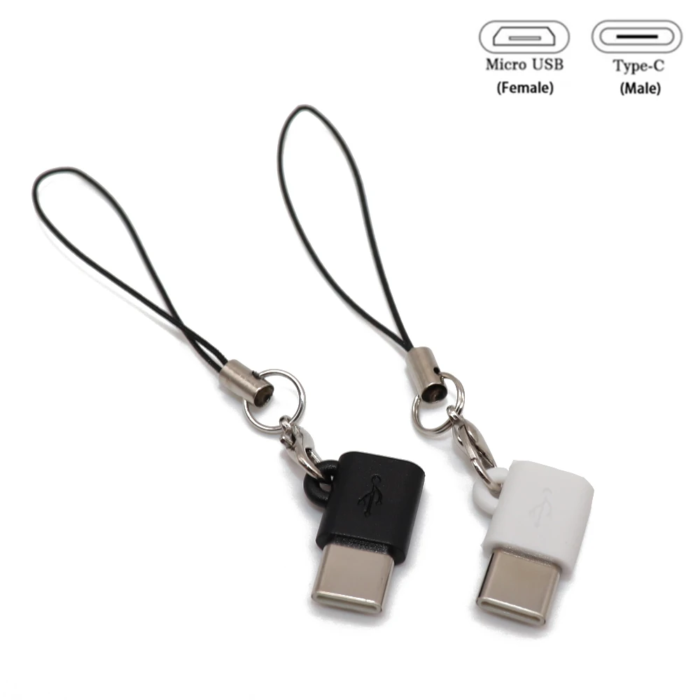 TingDong USB 3,1 type C Мужской к Micro USB Женский адаптер типа OTG-C Конвертер Разъем USB-C черный и белый для Xiaomi 8