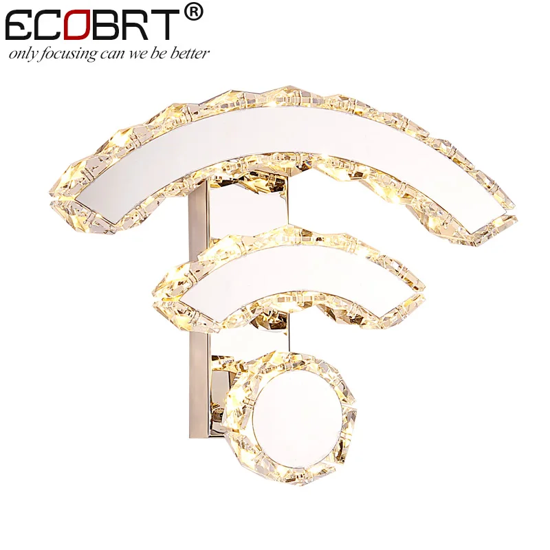 ECOBRT роскошные современные настенные бра освещение кристалл светильники Wi Fi