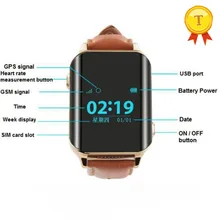 Выпуск Смарт gps wifi трекер локатор анти-потеря пульса мониторинг gps часы для смарт-часы для пожилых с SOS дистанционным управлением