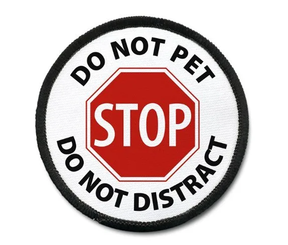 

Service Dog Stop Do Not Pet Do Not Distract Pet Dog Patch Guide Animal Medical Assistance patch badge