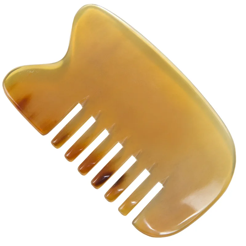 1Pcs Natural Horns Guasha Gua Sha Board Comb Shape Massage Hand Massager Relaxation Health Care Healthy Beauty Tool -15 |