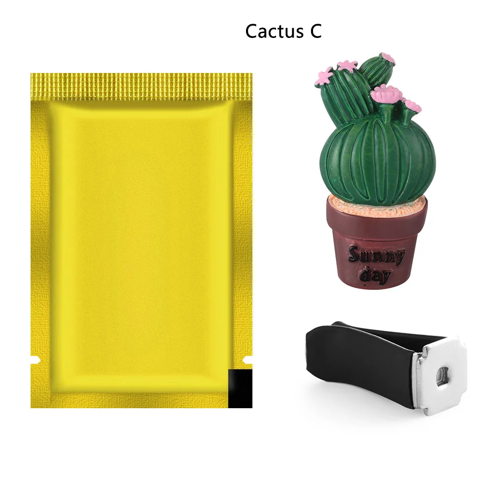Милый освежитель воздуха для автомобиля С КАКТУСОМ из мультфильма, ароматизатор для автомобиля, ароматические аксессуары для автомобиля, украшение автомобиля - Название цвета: Cactus C