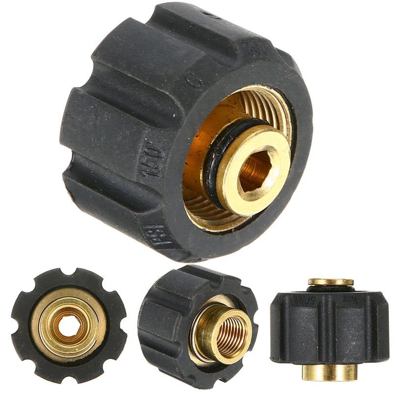 

Pressure Washer Coupling Adapter Foam Snow Lance Adapter Connector Tool Part Black