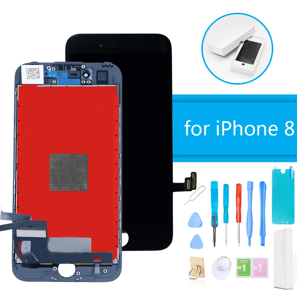 

Luxury Suit LCD Display for iPhone 8 Touch Screen Digitizer Assembly for iPhone 8 Replacement Screen With Frame + Repair Tools