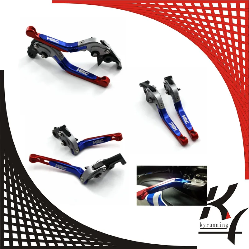 

With LOGO!(HRC) Motorcycle Adjustable Folding Extending Brake Clutch Levers Moto Accessory For HONDA CB1000R CBR1000RR FIREBLADE