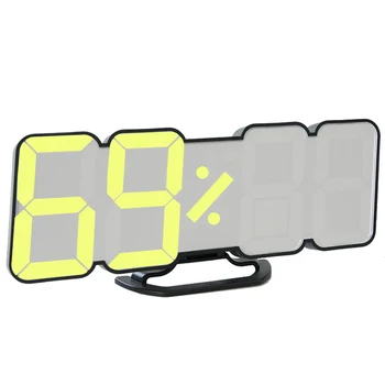

3D Led Digital Clock Snooze Bedroom Desk Alarm Clocks Hanging Wall Clock Calendar Thermometer Home Decor Gift