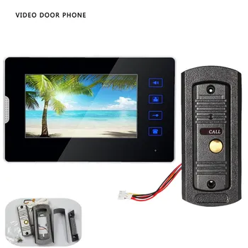 

Hotsale 7inch tft lcd touch screen video door phone intercom system matal outdoor unit doorbell with night vision 1v1 system