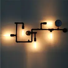 Водопроводная настенная лампа Лофт винтажная промышленная лампа Эдисона настенные лампы Лофт железная водопроводная труба настенная лампа ретро промышленное освещение