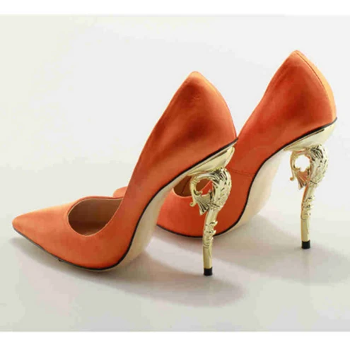 

Choudory Metal Embellished Women Pump Wedding Party Shoes High Heel Pointed Toe Shoe Sexy Lady Pumps Stiletto Gold Sliver Heel