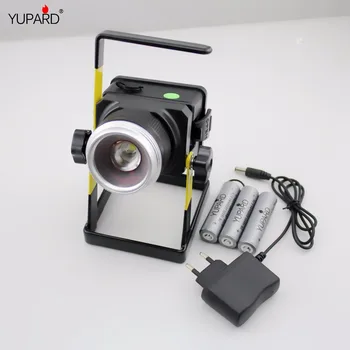 

YUPARD XM-L T6 LED powerful flood light spotlight Searchlight long Range camping flashlight +18650 rechargeable battery+charger
