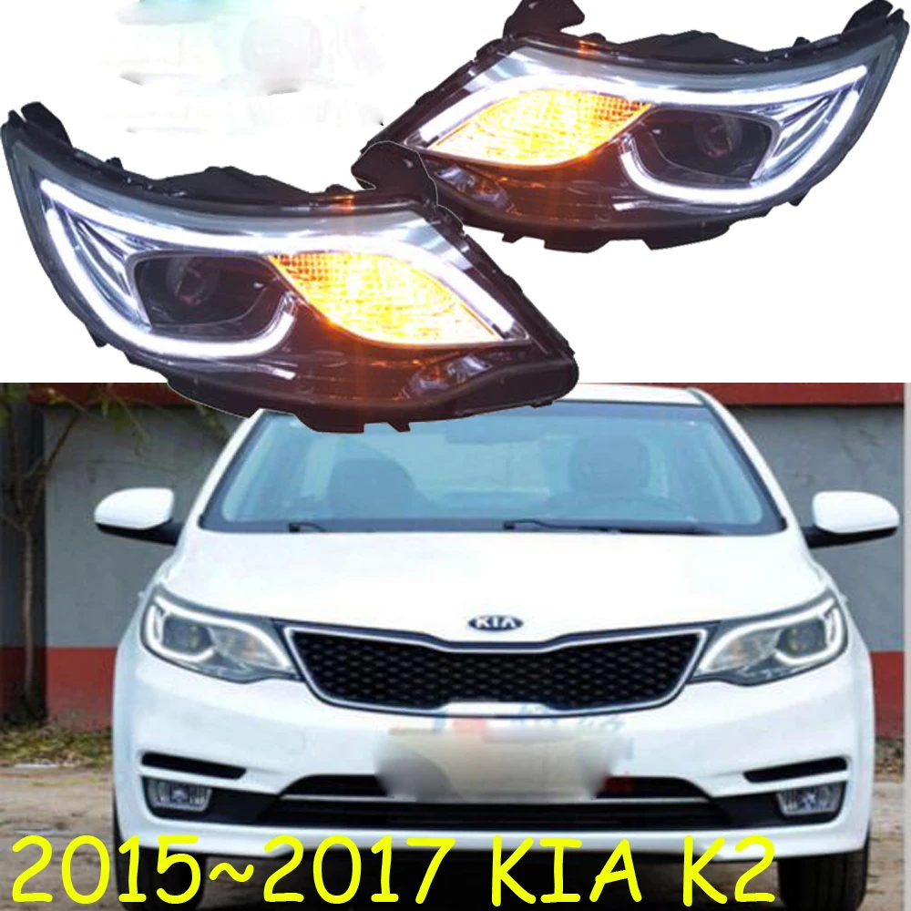 2 шт. автомобилей головной светильник для KIA K2 2011 ~ 2014/2015 2017 светодиодные фары DRL s