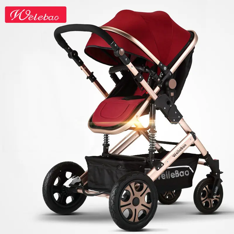 baby stroller 2 in 1 to lie down or damping folding light weight Double-sided four seasons of Russia Free shipping | Мать и ребенок