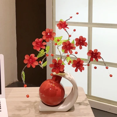 Минималистичная керамическая акриловая креативная простая модная ваза для цветов, домашний декор, украшение для комнаты, бара, свадебные украшения, статуэтка ручной работы - Цвет: A