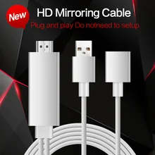 High Speed Aluminum HDMI HDTV AV Cable For iPhone/5S/6/6 plus/6S Plus/7/ipad Samsun Support HD1080P connection TV HDTV projector